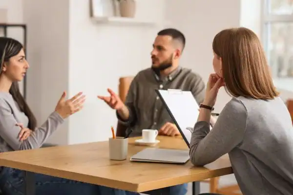 Image of couple access free mediation using family mediation voucher scheme Basingstoke