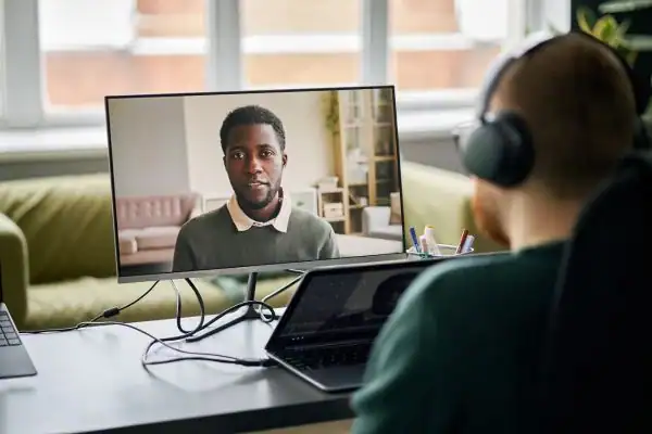 Man attending online mediation Basingstoke MIAMS session